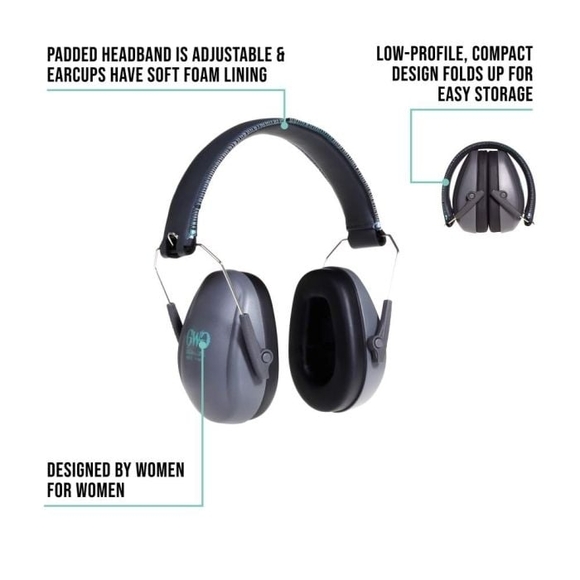 Girls With Guns Assure Low-Profile Earmuffs, 23 dB NRR, ANSI S3.19 & CE EN352-1 - Picture 3 of 5
